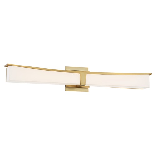 Plane Honey Gold LED Bathroom Light by George Kovacs