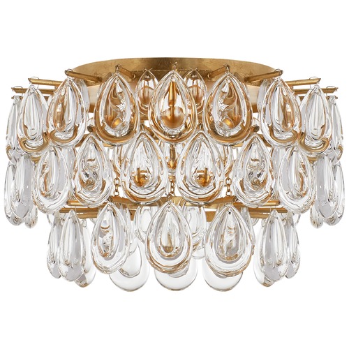 Aerin Liscia Small Flush Mount in Gild by Visual Comfort Signature