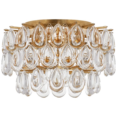 Visual Comfort Signature Collection Aerin Liscia Small Flush Mount in Gild by Visual Comfort Signature ARN4170GCG