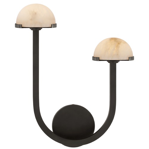 Visual Comfort Signature Collection Kelly Wearstler Pedra Right Sconce in Bronze by Visual Comfort Signature KW2623BZALB
