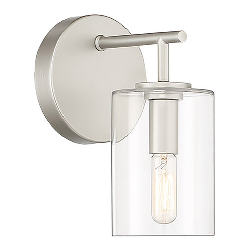 Hailie Satin Nickel Sconce by Craftmade Lighting