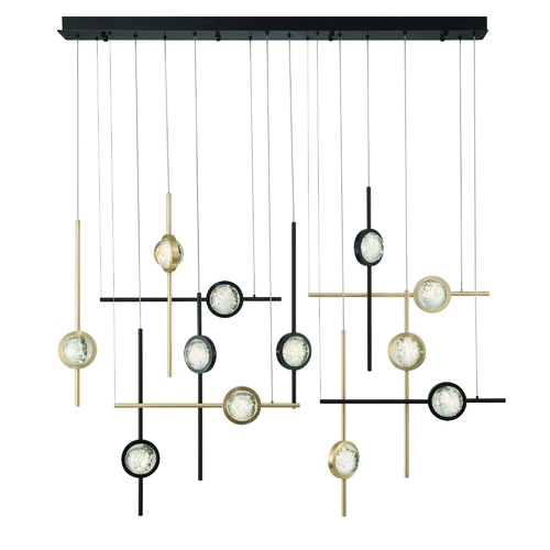 Eurofase Lighting Barletta 12-Light LED Grand Chandelier in Gold & Black by Eurofase 47256-033