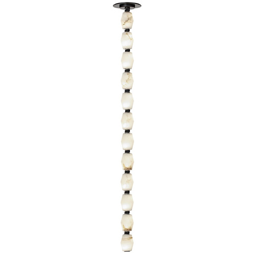 Visual Comfort Modern Collection Visual Comfort Modern Collection Collier Bronze LED Mini-Pendant Light with Oblong Shade SLPD55127ALBBZS