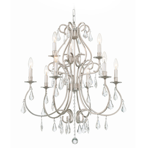 Crystorama Lighting Ashton Olde Silver Crystal Chandelier