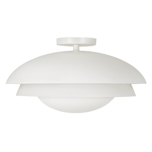 Capital Lighting Jensen Matte White Semi-Flushmount Light