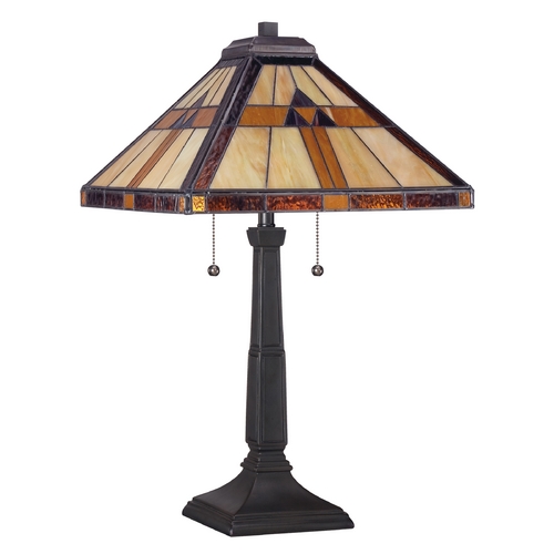 Bryant Table Lamp with Multi-Color Glass by Quoizel Lighting