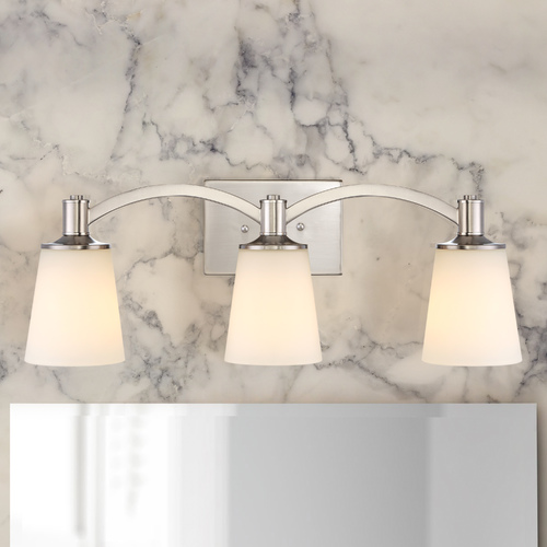 Laguna 3-Light Bathroom Light in Brushed Nickel by Nuvo Lighting