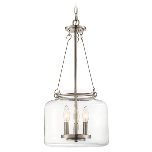 Savoy House Akron Satin Nickel Pendant by Savoy House 7-9006-3-SN