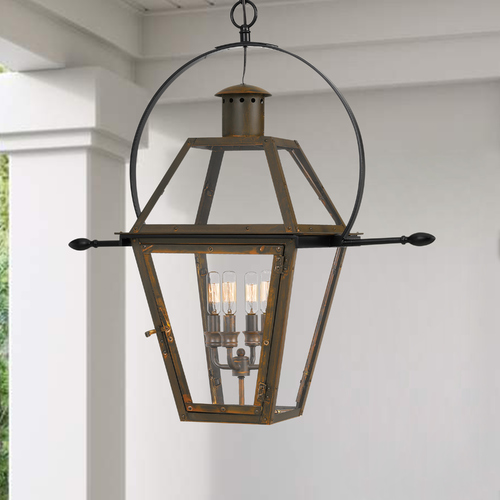 Rue De Royal Industrial Bronze Outdoor Hanging Light by Quoizel Lighting