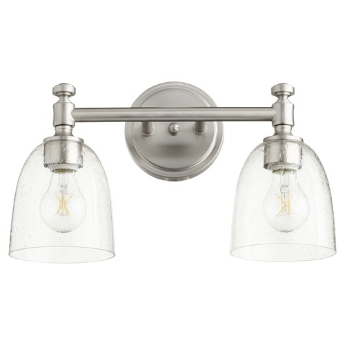 Quorum Lighting Rossington Satin Nickel Bathroom Light by Quorum Lighting 5122-2-265