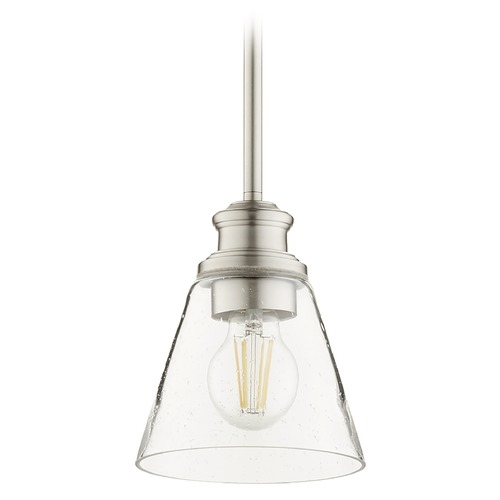 Quorum Lighting Dunbar Satin Nickel Mini Pendant by Quorum Lighting 309-65