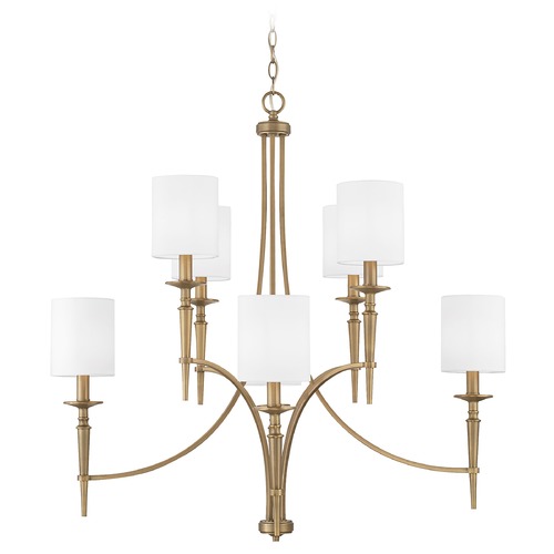 HomePlace by Capital Lighting Abbie 36.50-Inch Chandelier in Aged Brass by HomePlace by Capital Lighting 442681AD-701