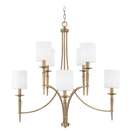 Abbie 36.50-Inch Chandelier in Aged Brass by HomePlace by Capital Lighting