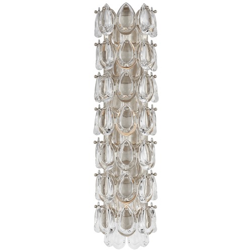 Visual Comfort Signature Collection Aerin Liscia 22-Inch Sconce in Silver Leaf by Visual Comfort Signature ARN2171BSLCG
