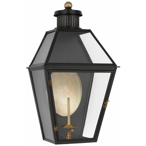 Visual Comfort Signature Collection Chapman & Myers Stratford Gas Lantern in Matte Black by VC Signature CHO2451BLKCG