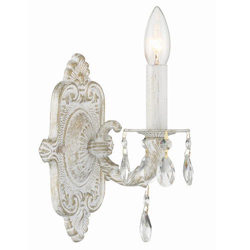 Crystorama Lighting Crystorama Lighting Paris Market Antique White Sconce 5021-AW-CL-S