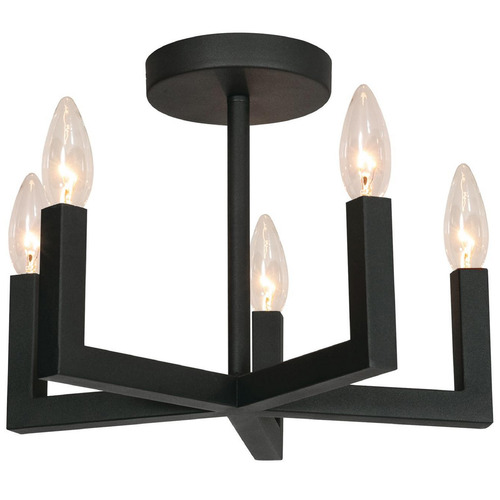 Afx Lighting Grace Black Semi-Flushmount Light