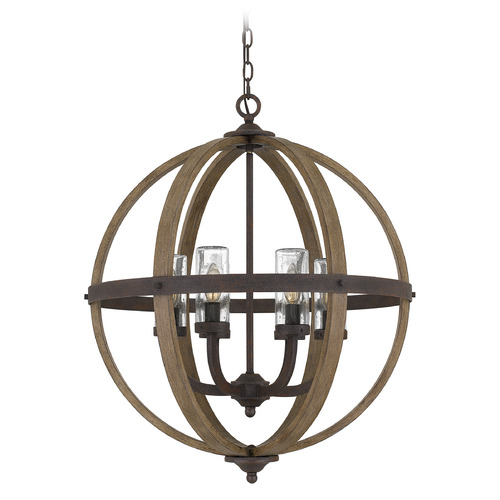 Fusion 24.75-Inch Outdoor Chandelier in Black by Quoizel Lighting