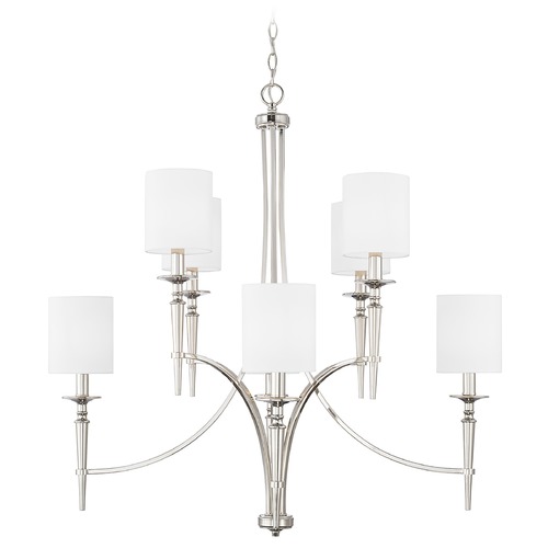 HomePlace by Capital Lighting Abbie 36.50-Inch Chandelier in Polished Nickel by HomePlace by Capital Lighting 442681PN-701