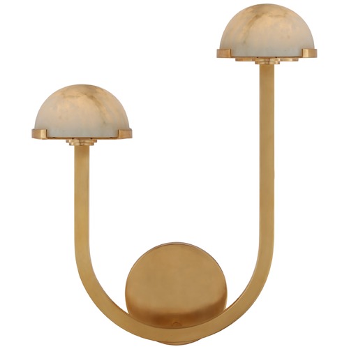 Visual Comfort Signature Collection Kelly Wearstler Pedra Left Sconce in Antique Brass by Visual Comfort Signature KW2624ABALB