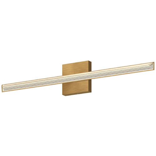 Saphir Brushed Gold LED Vertical Bathroom Light by Kuzco Lighting