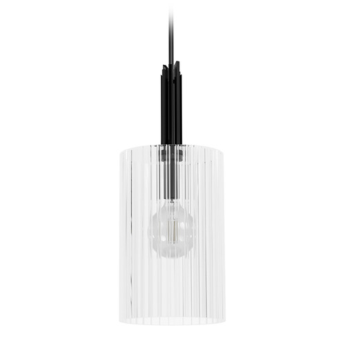 Hunter Fan Company Gatz Matte Black Mini-Pendant Light with Cylindrical Shade