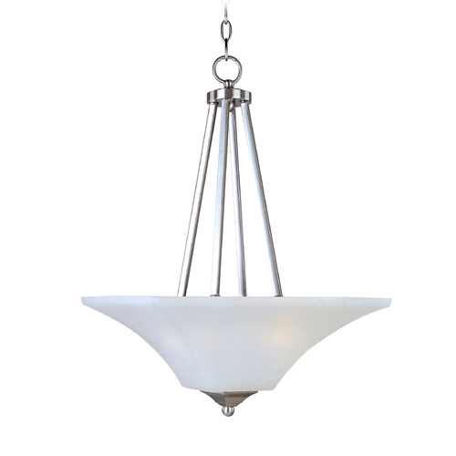 Maxim Lighting Maxim Lighting Aurora Satin Nickel Pendant Light with Square Shade 20093FTSN