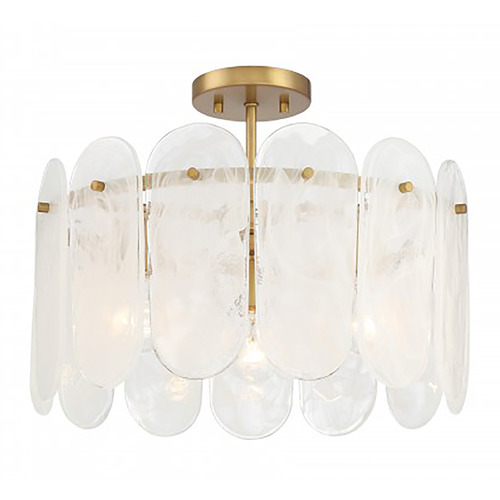 Minka Lavery Risen Oldmill Legacy Brass Semi-Flushmount Light