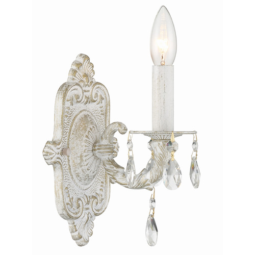 Crystorama Lighting Paris Market Antique White Sconce