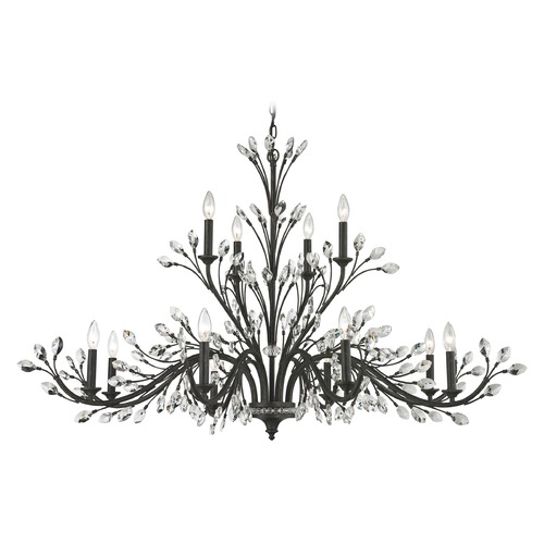 Elk Lighting Elk Lighting Crystal Branches Burnt Bronze Chandelier 11777/8+4