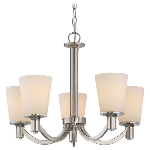 Laguna 5-Light Chandelier in Brushed Nickel by Nuvo Lighting