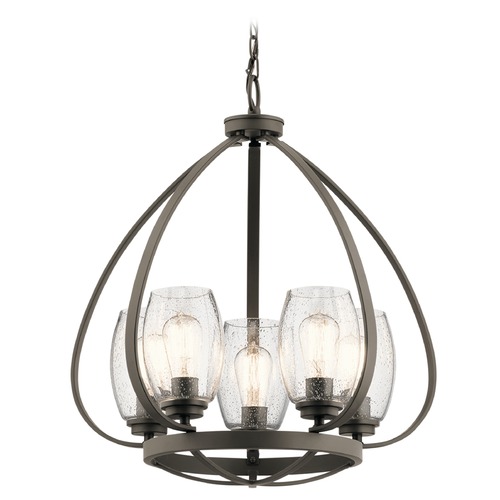Kichler Lighting Seeded Glass Chandelier Olde Bronze Tuscany by Kichler Lighting 44060OZ