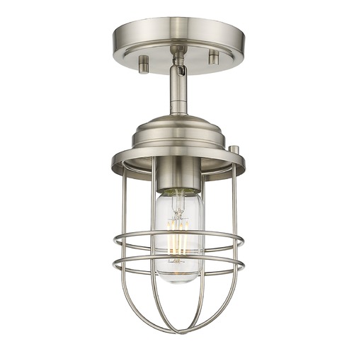 Seaport Pewter Semi-Flush Mount by Golden Lighting