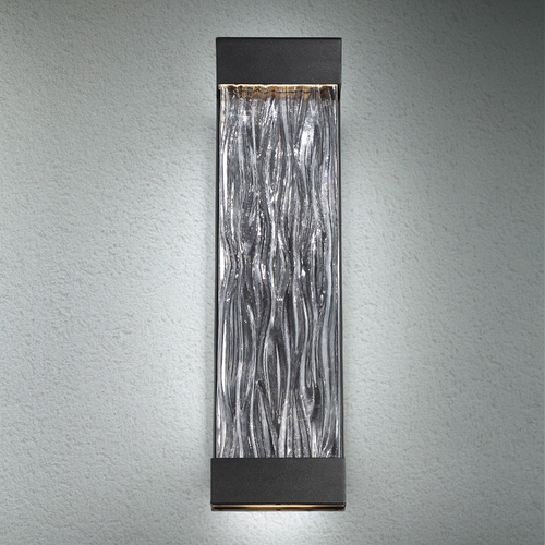 Modern Forms by WAC Lighting Fathom 16-Inch LED Outdoor Wall Light in Black by Modern Forms WS-W37916-BK