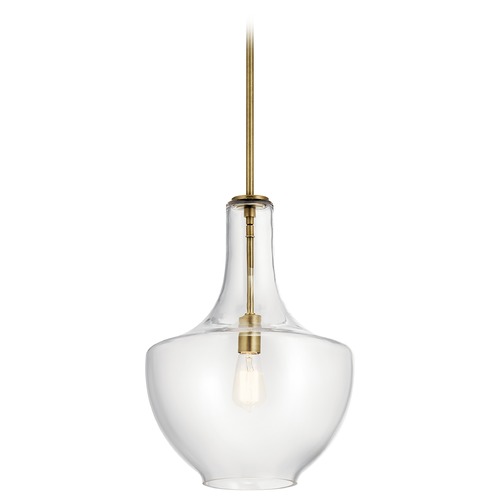 Kichler Lighting Everly 19.75-Inch High Natural Brass Pendant by Kichler Lighting 42046NBR