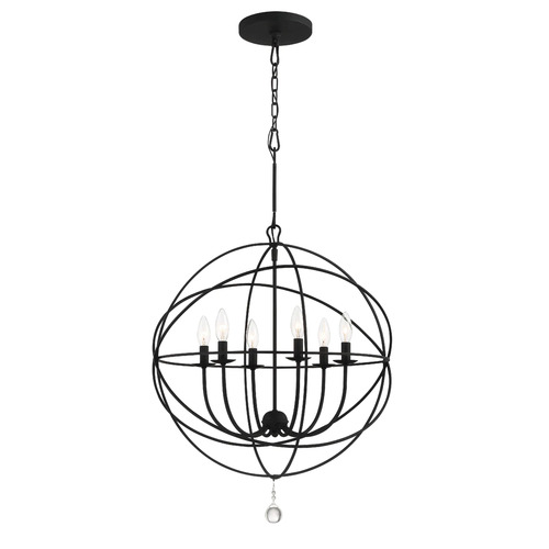 Solaris 28.50-Inch Orb Chandelier in Black by Crystorama Lighting
