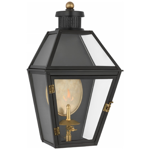 Visual Comfort Signature Collection Chapman & Myers Stratford Gas Lantern in Matte Black by VC Signature CHO2450BLKCG