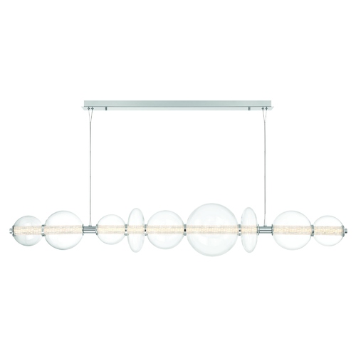 Atomo 74-Inch LED Linear Chandelier in Chrome by Eurofase Lighting