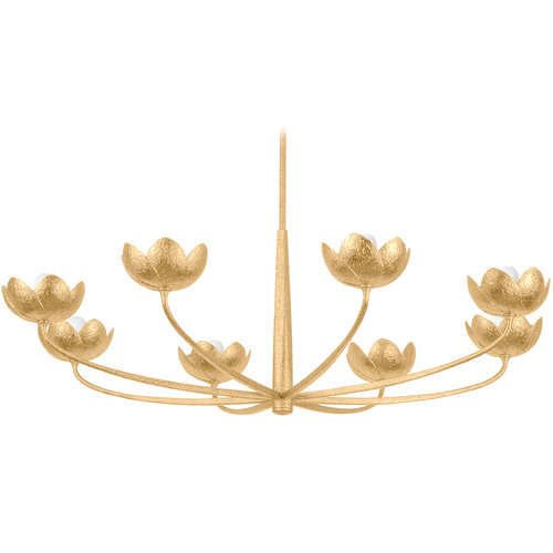 Troy Lighting Troy Lighting Arcata Vintage Gold Leaf LED Chandelier F2048-VGL