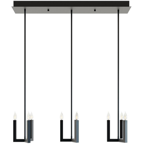 Afx Lighting Grace Black Multi-Light Pendant