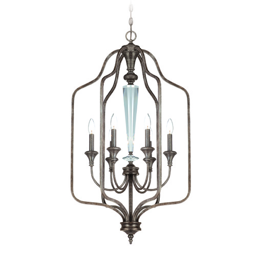 Boulevard Mocha Bronze & Silver Accents Pendant by Craftmade Lighting