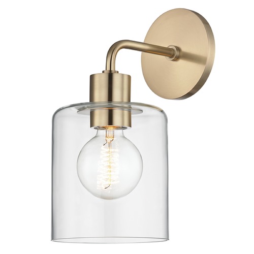 Neko Aged Brass Sconce by Mitzi by Hudson Valley
