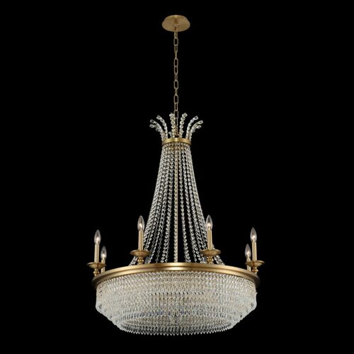 Tavo 8-Light Crystal Chandelier in Winter Brass by Allegri Crystal