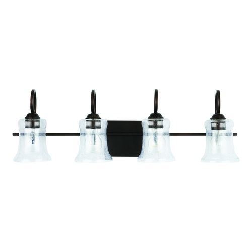 HomePlace by Capital Lighting HomePlace Cameron Bronze 4-Light Bathroom Light with Clear Seeded Glass 139541BZ-501