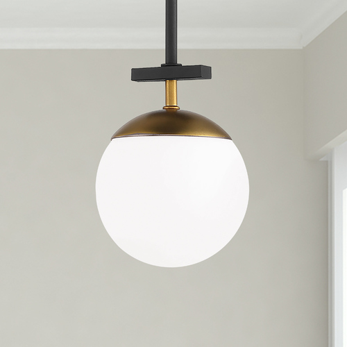 George Kovacs Lighting Alluria Mini Pendant in Weathered Black & Autumn Gold by George Kovacs P351-618