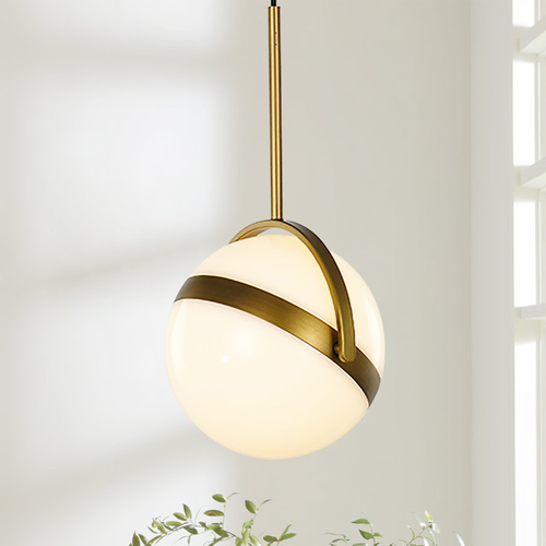 Alora Lighting Globo 6.38-Inch Satin Gold LED Pendant by Alora Lighting PD301001SG