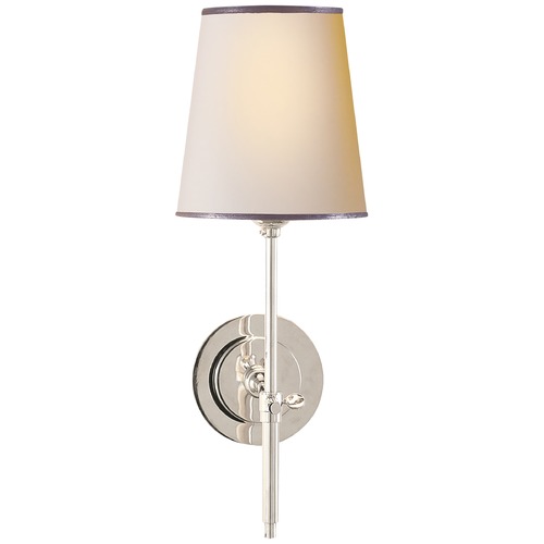 Visual Comfort Signature Collection Thomas OBrien Bryant Sconce in Polished Nickel by Visual Comfort Signature TOB2002PNNPST