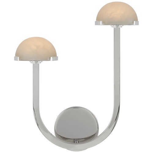 Visual Comfort Signature Collection Kelly Wearstler Pedra Left Sconce in Polished Nickel by Visual Comfort Signature KW2624PNALB