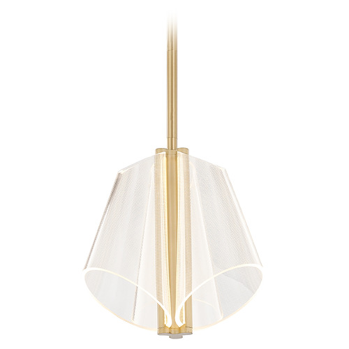 Mulberry Brushed Gold LED Pendant by Kuzco Lighting