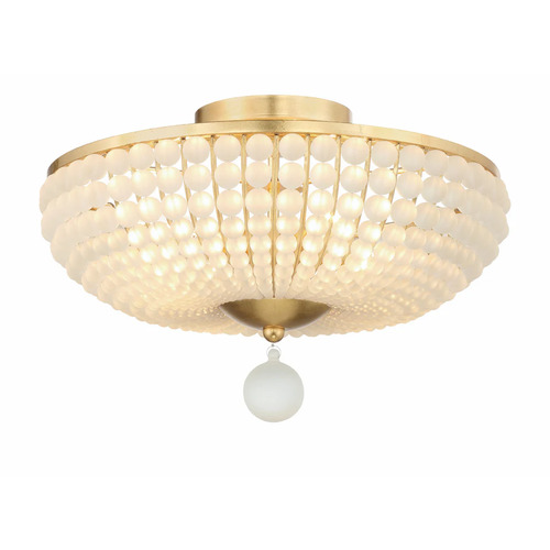 Bella 18-Inch Semi-Flush in Antique Gold by Crystorama Lighting